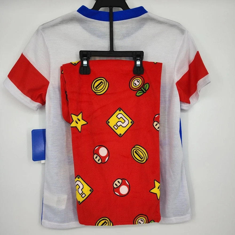 NWT Super Mario Boys‎ Pajama Set Medium 8 T Shirt Pants Mario Luigi